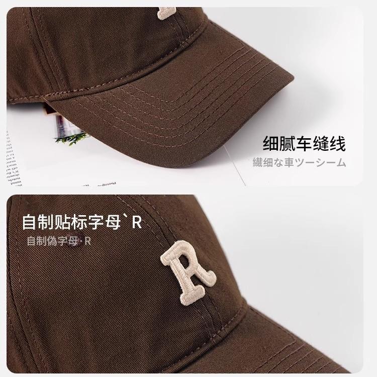 Big Head Circumference R Brown baseball cap for women in summer, extra large and wide, versatile brown hat for men, deepened cap