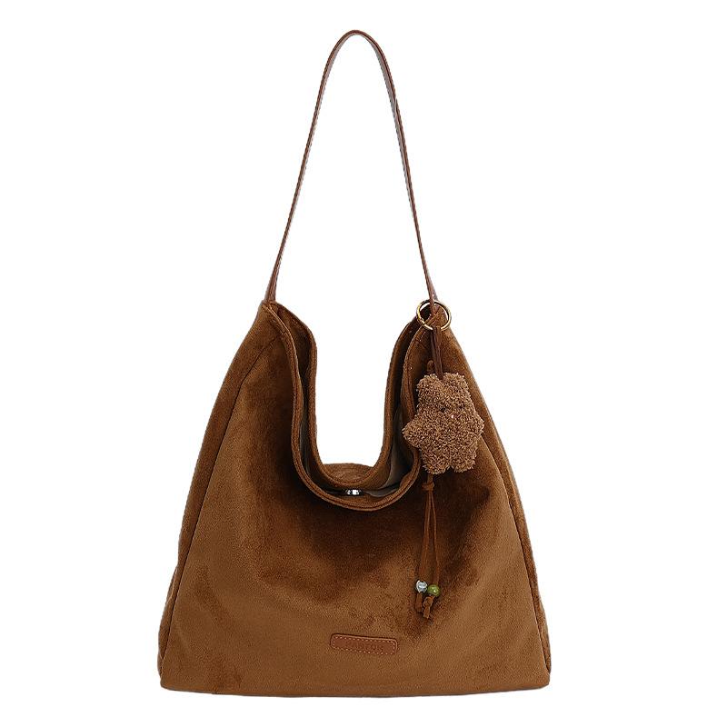 Retro Bag Women's Large Capacity 2025 New Autumn and Winter Versatile Simple Shoulder Bag Texture Commuter Tote Bag