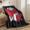 Red praying hands and bold text saying "Please Don't Kill My Vibe." for all seasons blanket lunch break throw gift