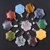 Artistic Crafted Flower Crystal Pendant Set Natural Stone Flower Pendant Charm For Handmade Jewelry And Necklace