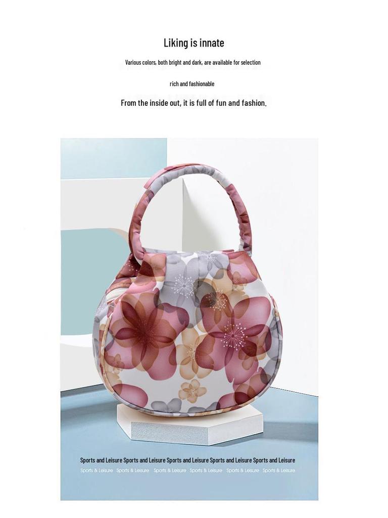2025 Women's Mini Round Handbag - Flower Design, Casual Outing Coin Purse & Mobile Phone Bag