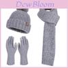 Wool Blend Knit Hat Scarf Gloves Set For Winter Warmth And Cold Protection
