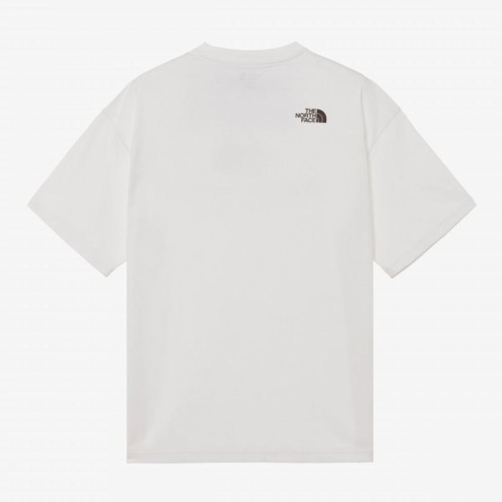 The North Face White Label Signature Short Sleeve Round Tee White Nt7ur26j