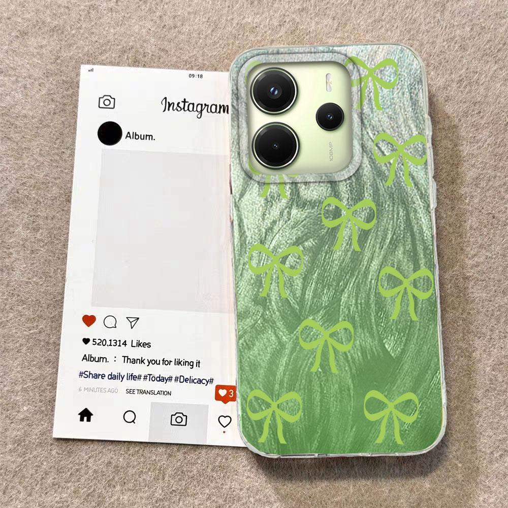 Cherry Bow Multiple Cats Phone Case for Xiaomi Redmi 14C 13C 13T 14T A5 A4 A3 Note 14 13 Pro Poco X5 Shell Silicone Back Cover