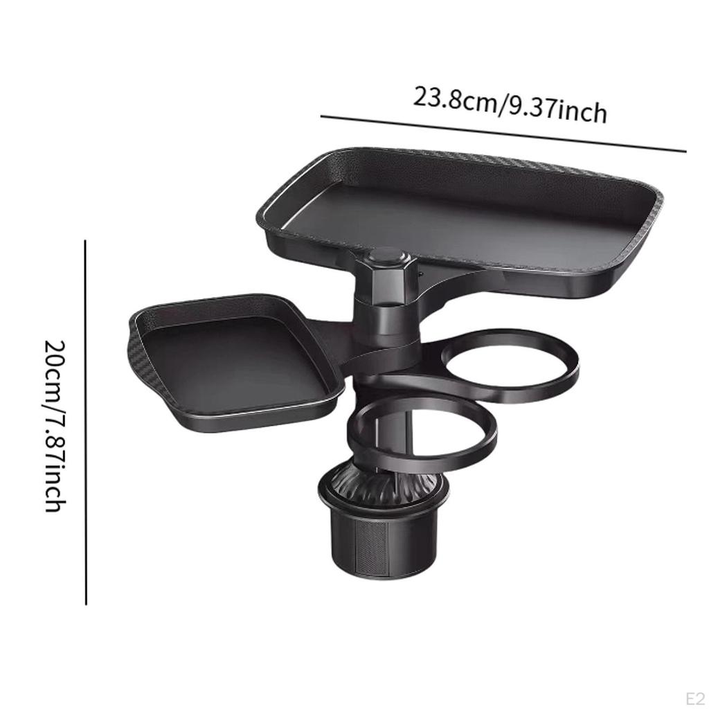 Car Cup Holder Expander Tray 360° Rotating Easily Install for Car's Slot Detachable