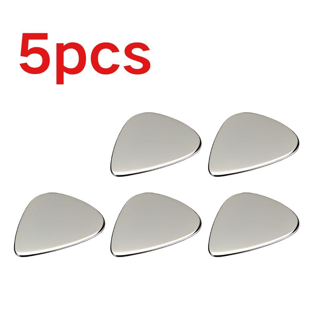 5/18pcs 0.3mm Ultra-Thin Stainless Steel Guitar Picks, Metal Guitar Plectrums for Electric Guitar, Bass, Ukulele YMY
