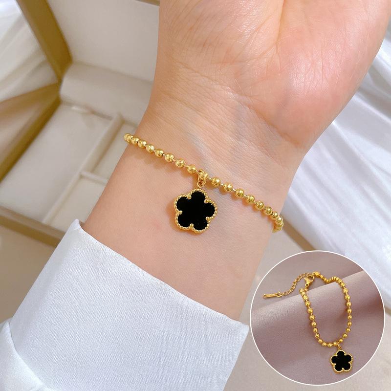 Furnace Real Gold Zircon Hip-Hop Bracelet Gold Fashion Temperament Korean Version Simple Luxury Niche
