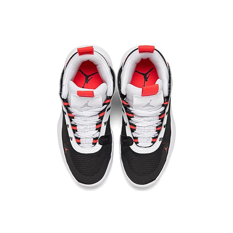 Jordan Jumpman 2020 Mid top Children's Basketball Shoes Black White Red Unisex BQ3451-100