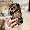 Phone Case: 2D Flat Design Suitable for iPhone 18 17 16 15 14 13Pro Film Protective Case, Couple Style, Champagne Gold Rose, Christmas and Halloween G