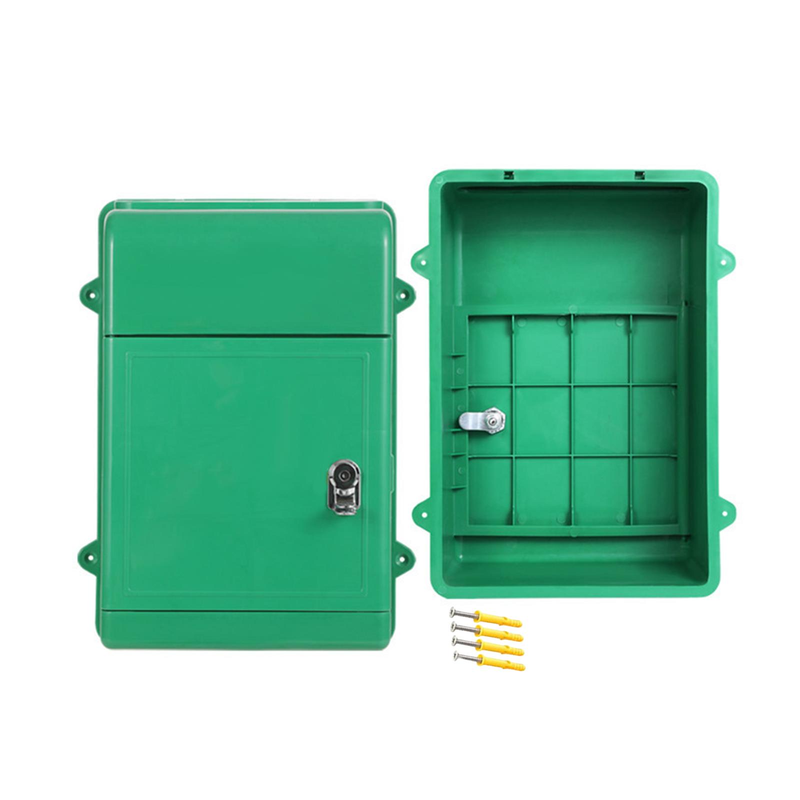 

Настенный почтовый ящик, ящик для писем, ящик для предложений, большой вместимости, с широким отверстием, запираемый почтовый ящик, почтовый ящик для школы, офисного здания зелёный