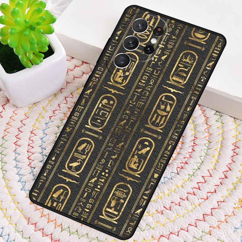Ancient Egyptian Hieroglyphic Phone Case for Samsung Galaxy note 10 pro S26 Ultra S23 S24 FE S25 S21 S22 PLUS shockproof Cove