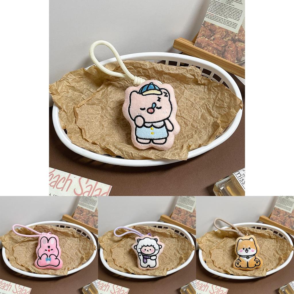 Plush Dog Pig And Rabbit Keychain With Pp Cotton Filling For Gift And Collection