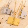 Daughter Book Necklace My Incredible Girl Pendant Stainless Steel Engraved Mini Book Necklace Jewelry Gift