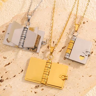 Kız Kitap Kolye Benim İnanılmaz Kızım Kolye Paslanmaz Çelik Kazınmış Mini Kitap Kolye Takı Hediye