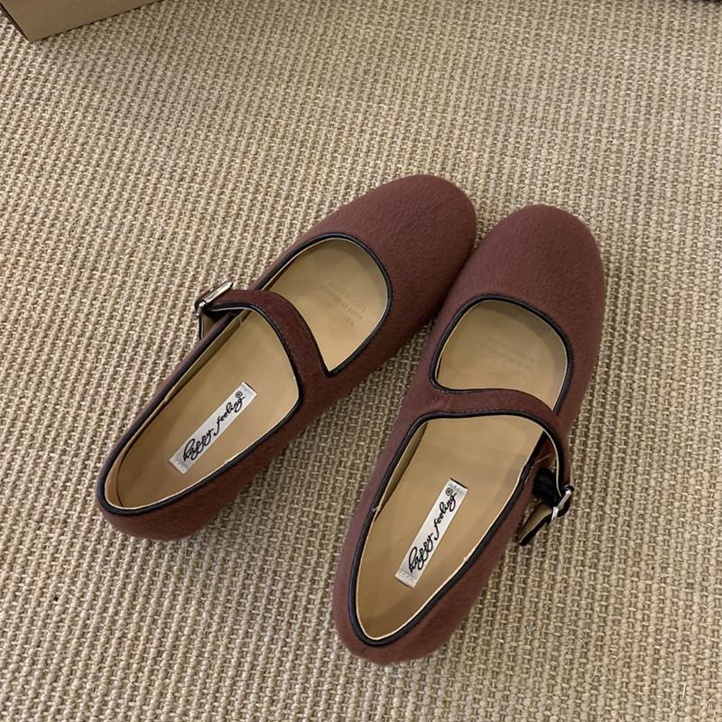 Fashion Bailamos 2025 Brand New Women Flats Low Heel Shoes Square Toe Retro Mary Janes Pumps Casual Spring Loafers Ballerina Shallow Bal
