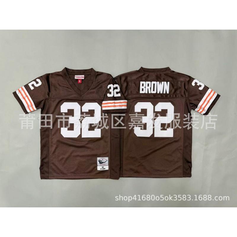 Kids Retro Football Jersey Team Practice Cotton Uniforms NFL Style Youth Sports Apparel