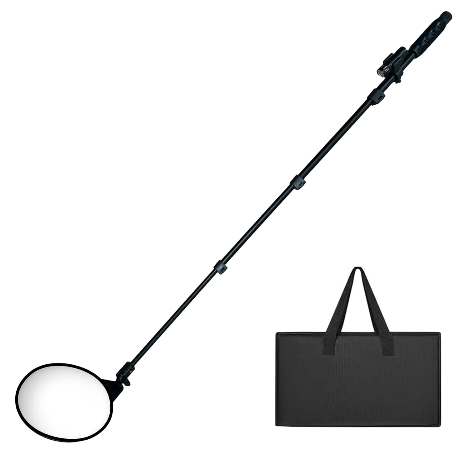 

8-Inch LED Light Under Vehicle Inspection Mirror 180° Adjustable Telescopic Handle Car Workshop DIY Security Mirror