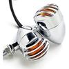 Chrome Heavy Duty Motorcycle Turn Signals Bulb Indicators Blinkers Lights a Pair