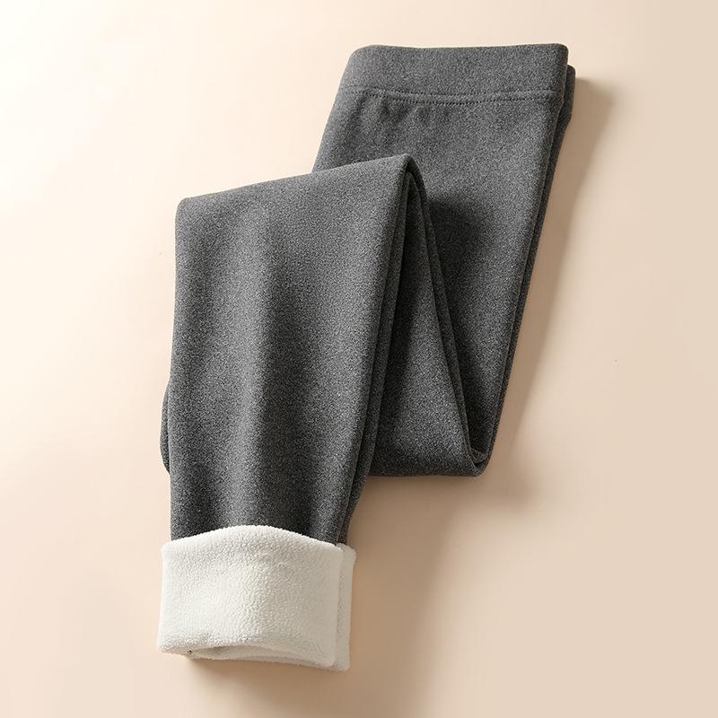 German Velvet Lamb Wool Leggings for Women To Wear Outside In Winter, Piled and Thickened High-waisted Long Johns, and Thermal Pants Inside.