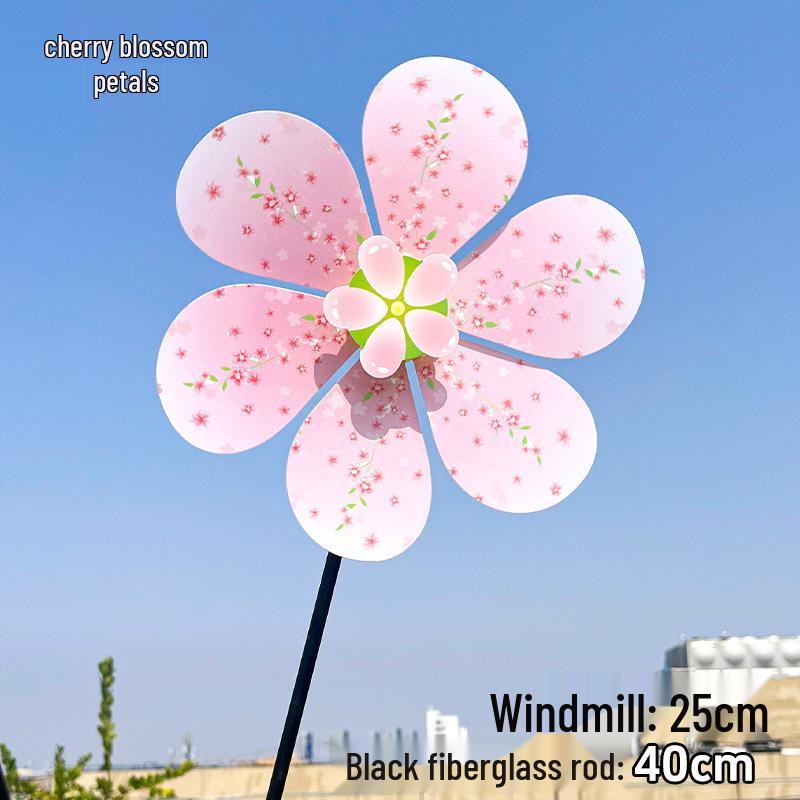 Handmade Six-Petal Flower Pinwheel Craft Kit for Kids