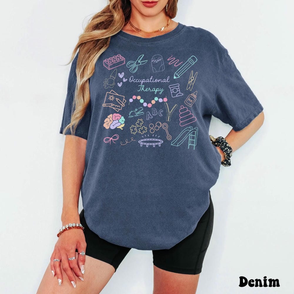 Vintage Occupational therapy Comfort Crewneck Shirt Sleeve TShirt Trendy a fully customizable tee 100 Cotton Casual Streetwear