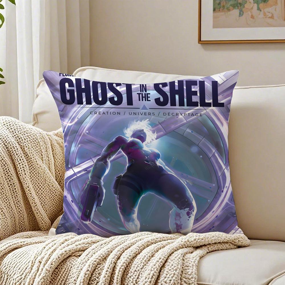 anime scifi GGhost IIn The SShell Cushion Cover Pillowcase Antidustmite living Room Sofa Decor Cushion Room