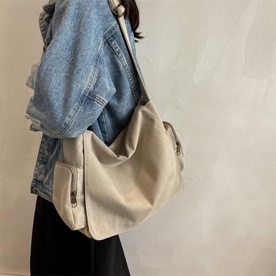 Omyvatelná plátěná taška pošťáka Vintage taška na motorku Crossbody Velkokapacitní studentská taška přes rameno Látková taška