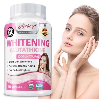 Supplément de glutathion 100% naturel, contient des vitamines et de l'acide alpha-lipoïque, éclaircissant, antioxydant, adapté aux adultes.