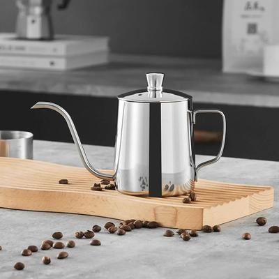 1pc-Drip Kettle Coffee Tea Pot Non-stick Coating Food Grade Stainless Steel Gooseneck Drip Kettle Swan Neck Thin Mouth