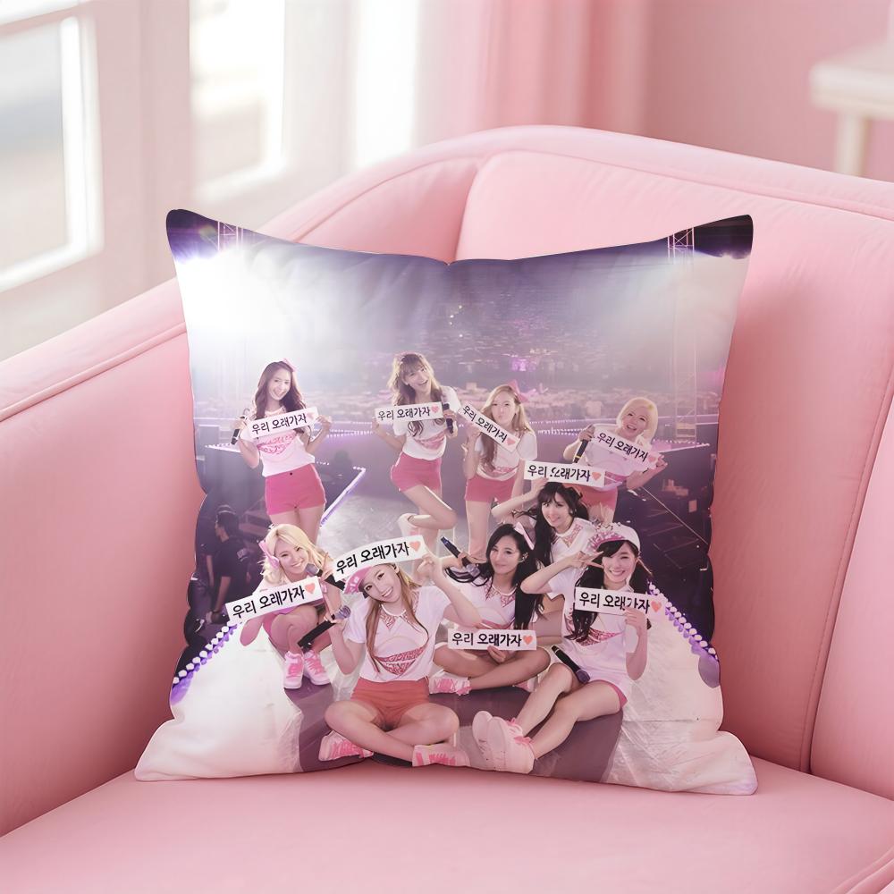 GGirls Generation Cushion Cover Pillow Case Soft Friendly Fabric  Concealed Zipper