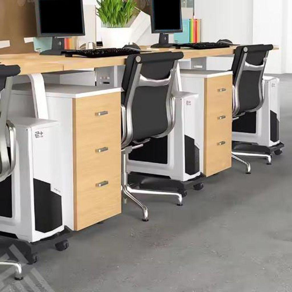 Plastic Mobile CPU Stand Black CPU Stand Universal Computer Tower Stand  Office