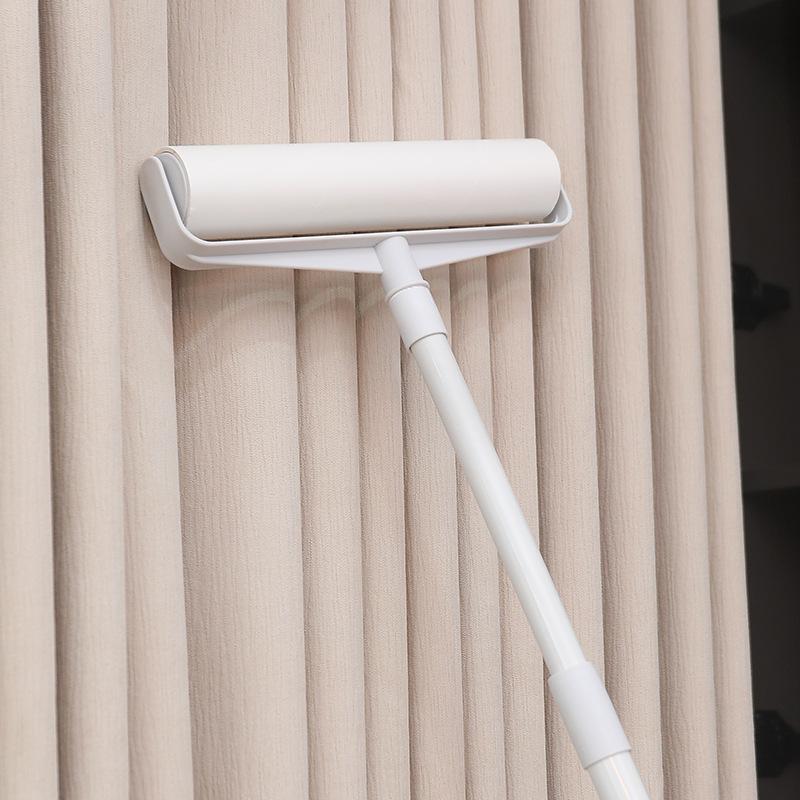 1Pcs 19Cm Large Lint Roller With Telescopic Rod Removes Pet Hair Dust Debris Perfect For Home Carpet Sofa Floor Cleaning