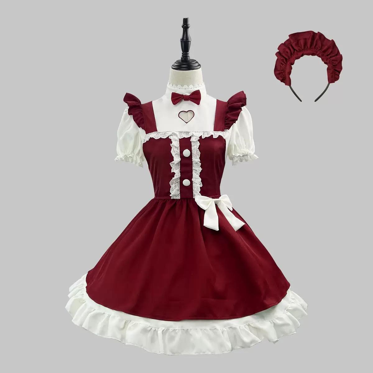 

Plus size New Year, Christmas, Halloween costumes for women, red dresses for maids, Lolita adult women, fancy role-playing hats XXXL красный