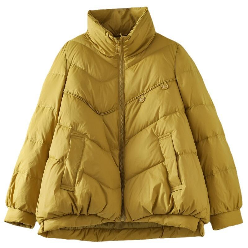 Thin short down jacket women's winter clothing new white duck down foreign style fashion women's clothing small stand-up collar jacket
