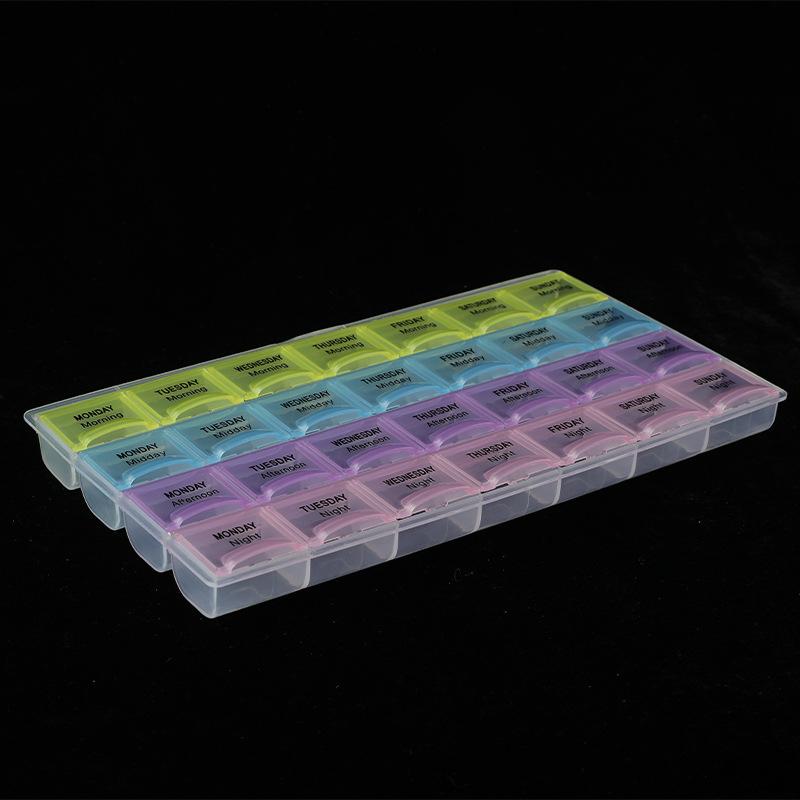 4 Rows of 28 Squares English Stud Earrings and Creative Life Storage Box