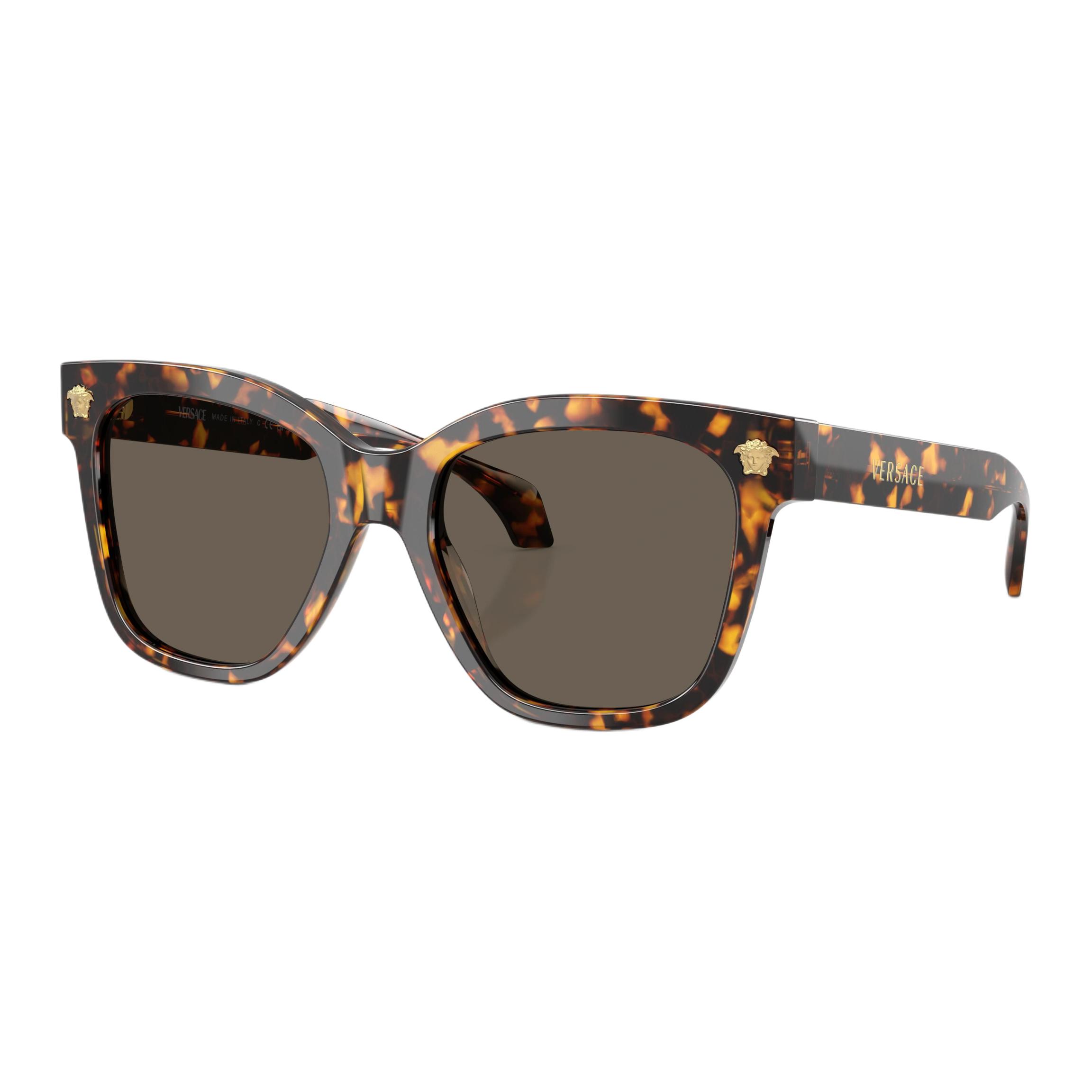 Versace Logo Irregular Shape Sunglasses Unisex sunglasses Tortoise 0VE4511F-5514/3 55,Tortoiseshell