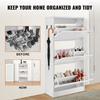 Shoe Cabinet with 3 Flip Drawers Shoe Storage Cabinet for Entryway