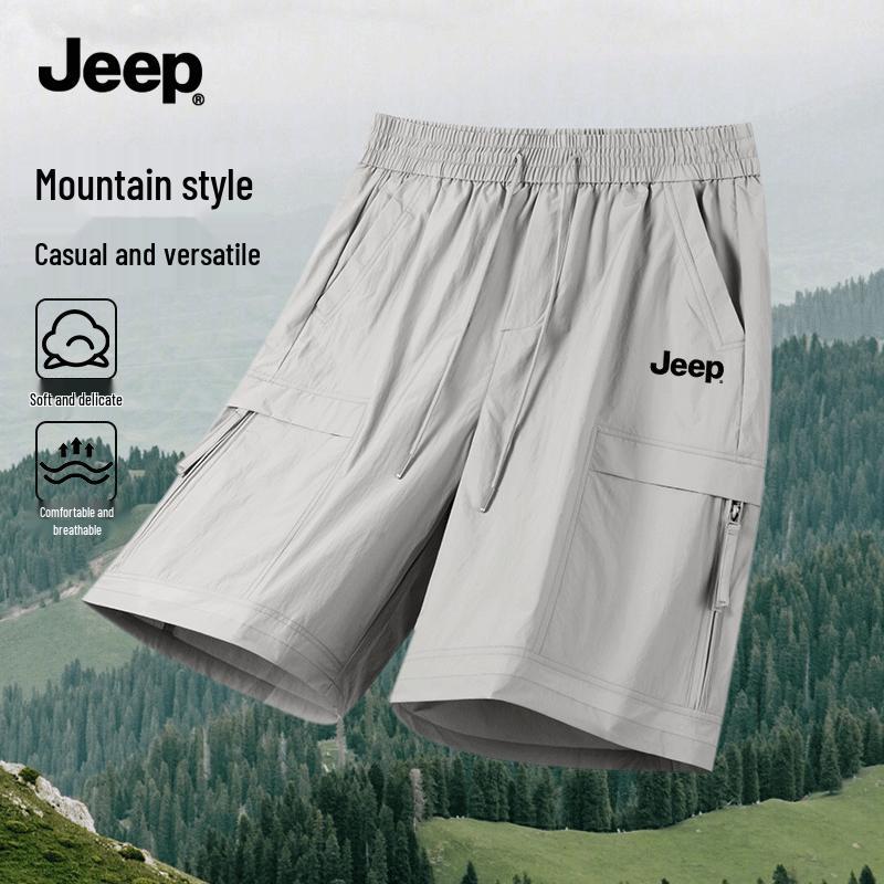 JEEP Men s Summer Breathable Loose Cargo Shorts 3XL