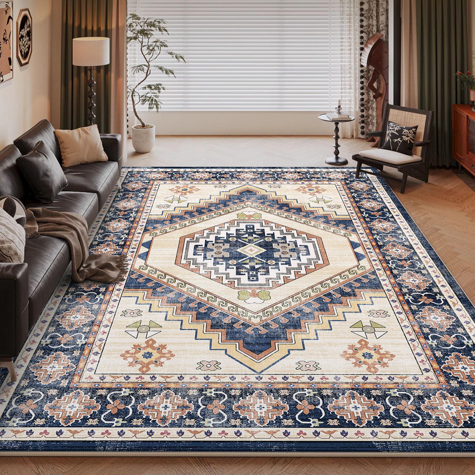 

Living room carpet light luxury retro Turkish foreign trade Persian carpet Bohemian ethnic style 60x90Cm