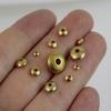 50-20Pcs/Lot Brass Beads Spacer Charms 3/4/5/6/8/10mm Loose Spacer Beads For DIY Jewelry Necklace Bracelets Making Accessories