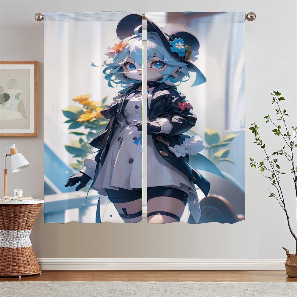 

Water God Elegant Room Curtains for Living Room Shade Curtain Tiebacks Bedroom Curtains 2 Pieces Modern Home Decoration Blackout W50xH70cmx2pcs-CL