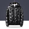 Jesienny i zimowy męski bawełniany płaszcz z kapturem i błyszczącą powierzchnią Spersonalizowana ciepła kurtka Outdoor Sports Warm Cotton Coat