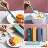 Set di posate portatile 3 in 1 Riutilizzabile Set di utensili per casa e viaggio Forchetta Cucchiaio Coltello con Scatola Set di stoviglie Tavola da picnic e campeggio