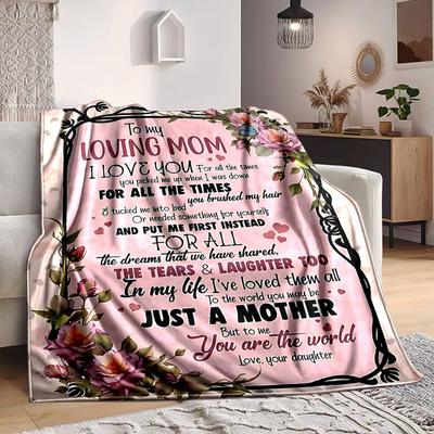 1pc Mother's Day Gift Blanket - Perfect Gift for Birthdays, Christmas & Halloween- Soft, Warm & Versatile Yy250909158