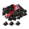 50pcs Plastic Cable Clip Fixer Holder Cable Clamp Wire Management Buckle Line Self-adhesive Organizer Fastener Sticky Lines