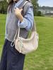 Korean Style Large Capacity Corduroy Shoulder Crossbody Bag - Simple & Fashionable Underarm Design