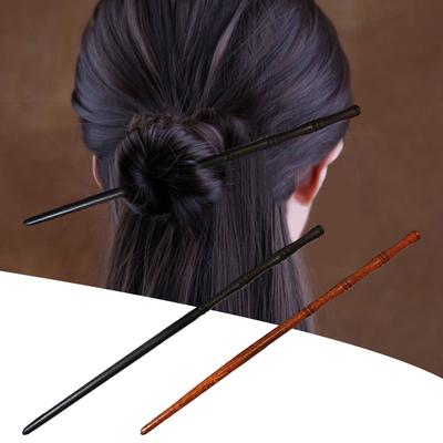 Retro Chinese Hairpin with Durable Faux Ebonized Wood Material Hair Chopsticks for Valentine's Day Christmas Gift