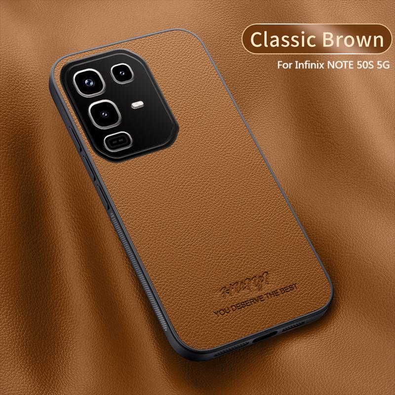 Leather Case for Infinix Note 50s 5G Car Magnetic Holder Wireless Charging Silicone Hard Phone Cover InfinixNote50s X6870 Shell