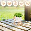 Rocking Chair Smile Face Planter Swing Resin Succulent Pots  with Drainage Hole Cute Garden Balcony Desktop Ornament Decoration