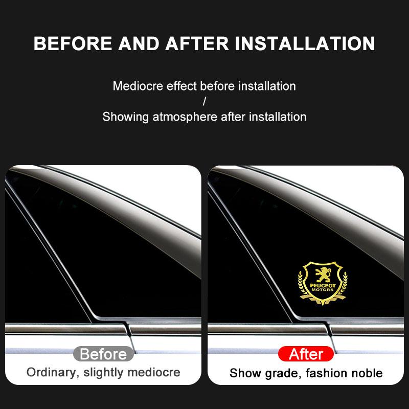 1Pcs Car Body 3D Stickers Wheat Ears Styling Emblem Auto Decoration For Peugeot 308 408 508 RCZ 208 3008 2008 206 207 108 406 407 408 206 207 306 307